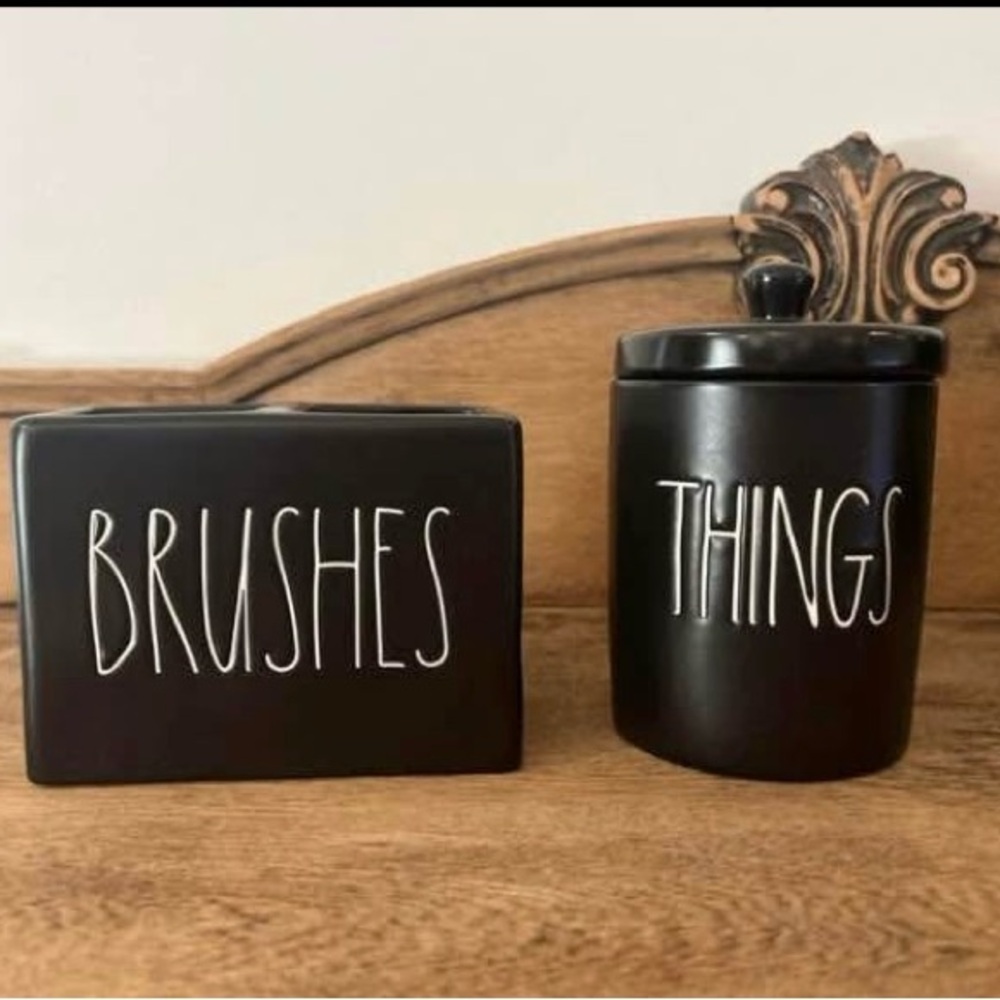 Rae Dunn Black Brushes and
Things Bathroom